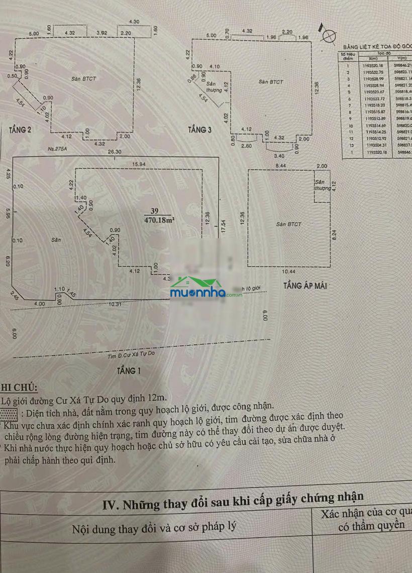 Cần bán nhà đất lớn biệt thự, đc 1073/5 cmt8, ngang 29m, đã xin giấy tách được 5 thửa, giá 105 tỷ