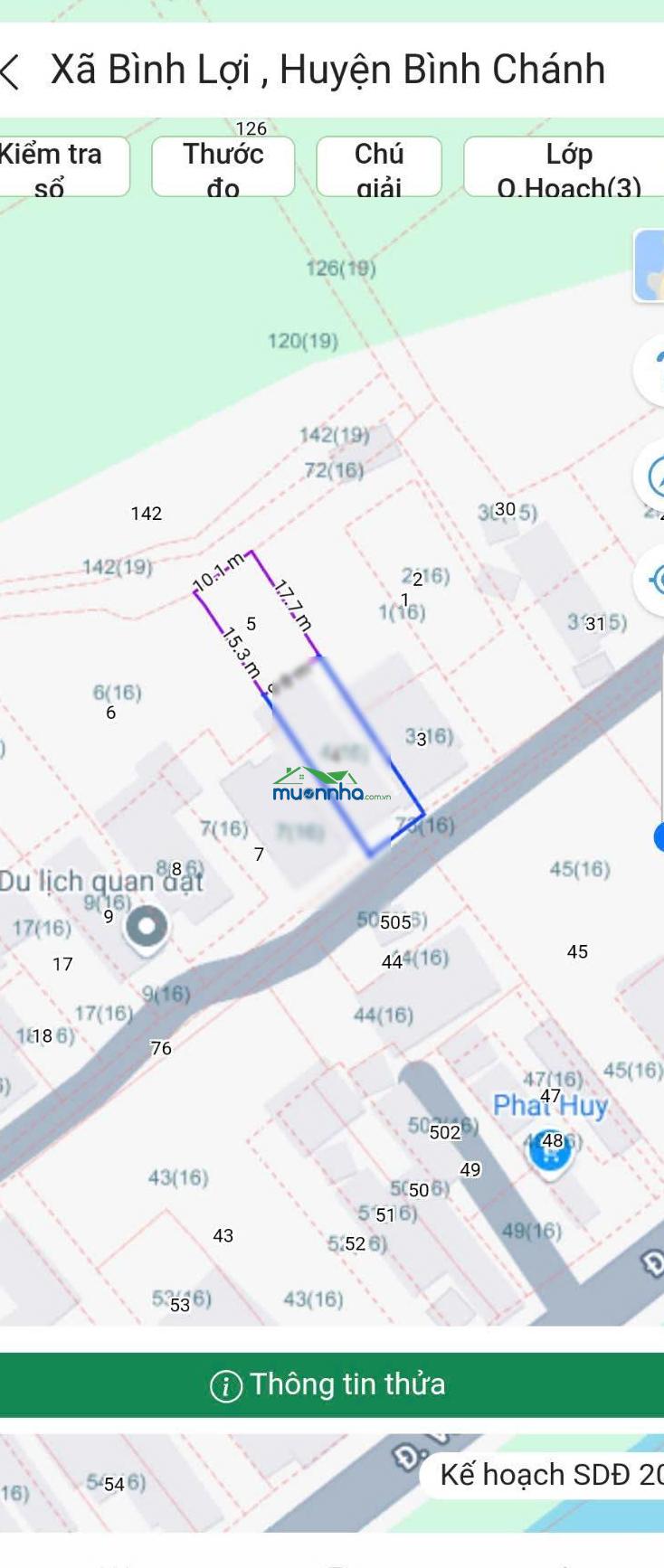 Nhà 2 mặt tiền đường vườn thơm, xã bình lợi, huyện bình chánh. dt: 9.5m (hậu 10.1)x 45m, 424m2 - 2
