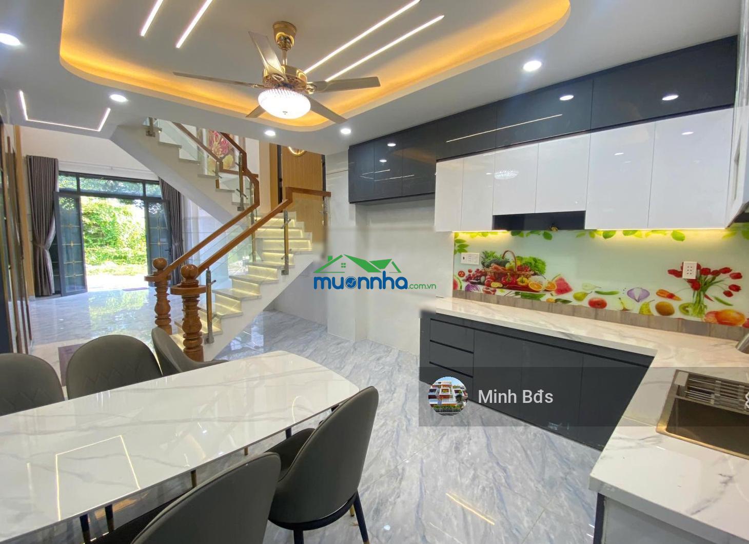 Nhà mới 4,5 tấm, 4x14m đường nhựa 8m thông thoáng đồng bộ cao cấp khu tái định cư đường số 1