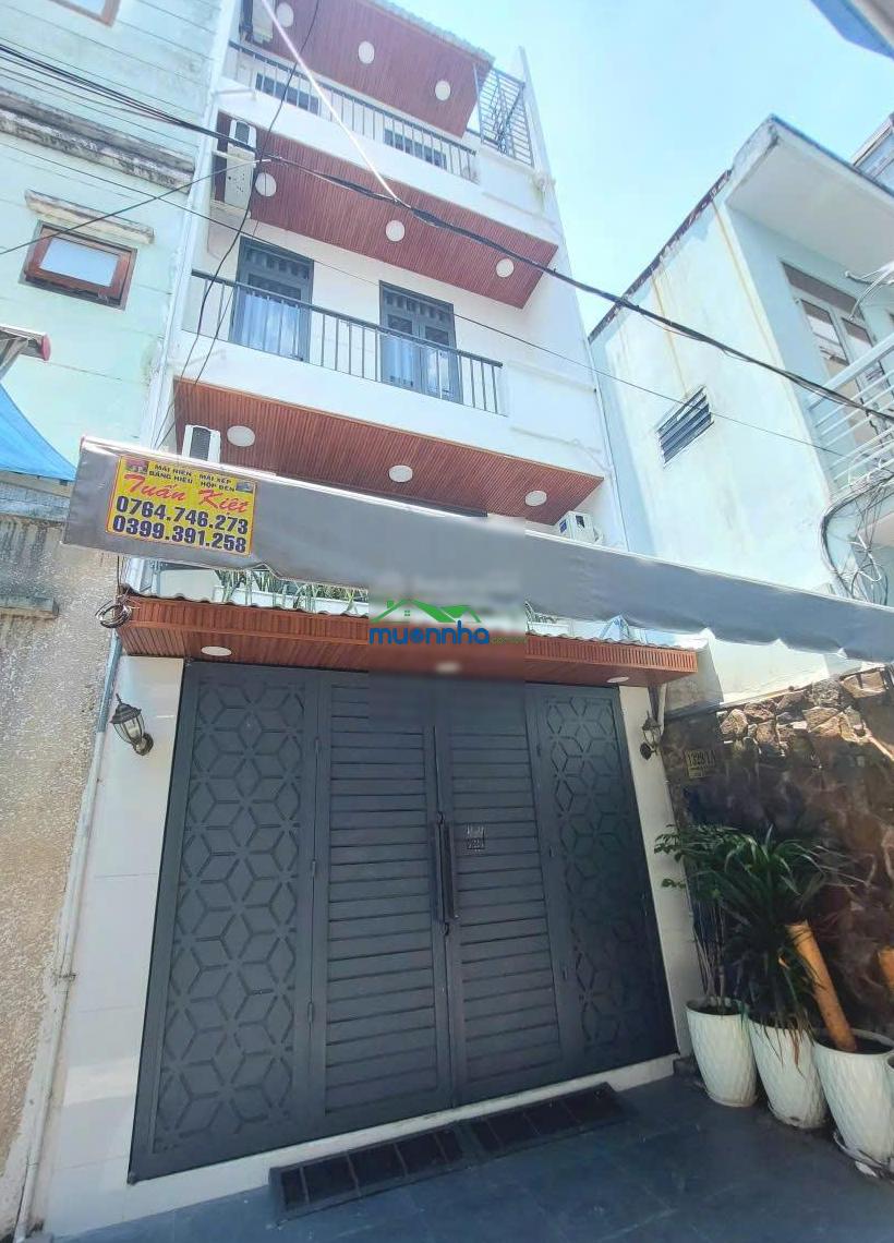 Nhà 3 lầu hẻm xe hơi phan văn trị, dt: 4m x 12m, sát mặt tiền - giá: 7,3 tỷ - 4