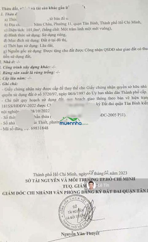 Bán nhà năm châu, tân bình 5x20, 4pn, rất đẹp, chỉ hơn 6 tỷ