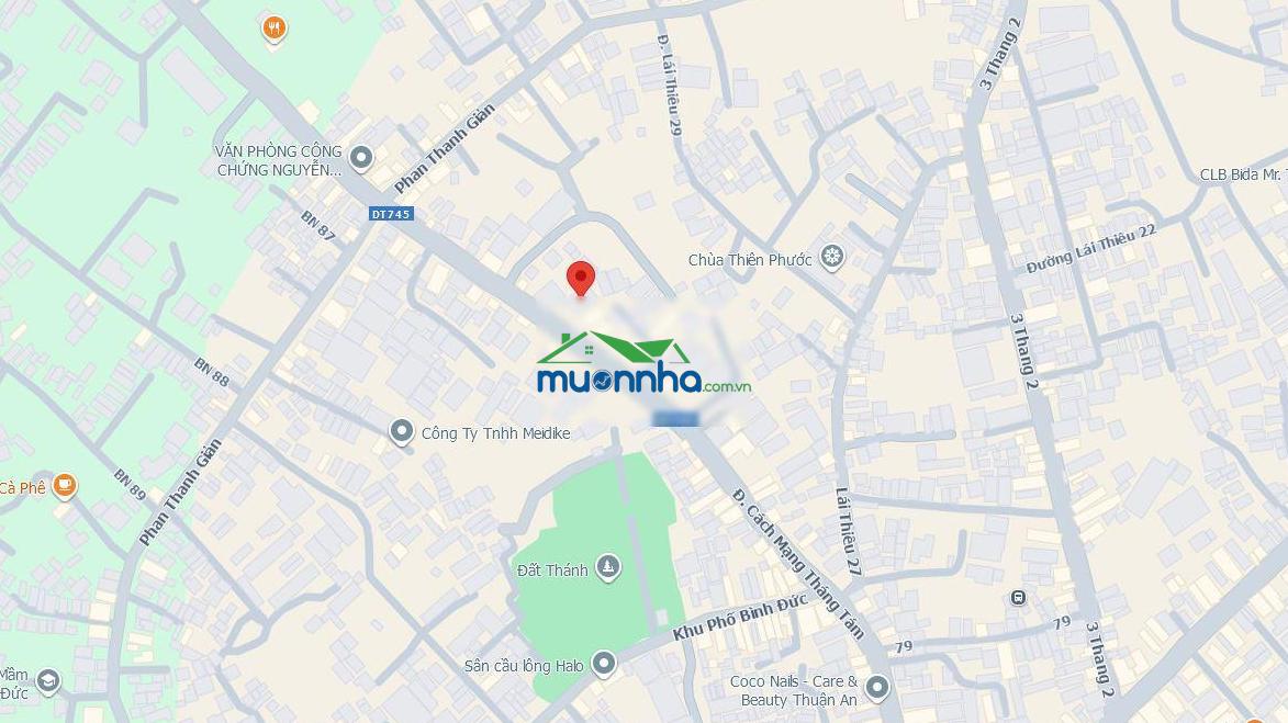 Mặt tiền đ. cmt8 (dt745) diện tích sử dụng 500m² thích hợp kinh doanh, văn phòng, trung tâm dạy học