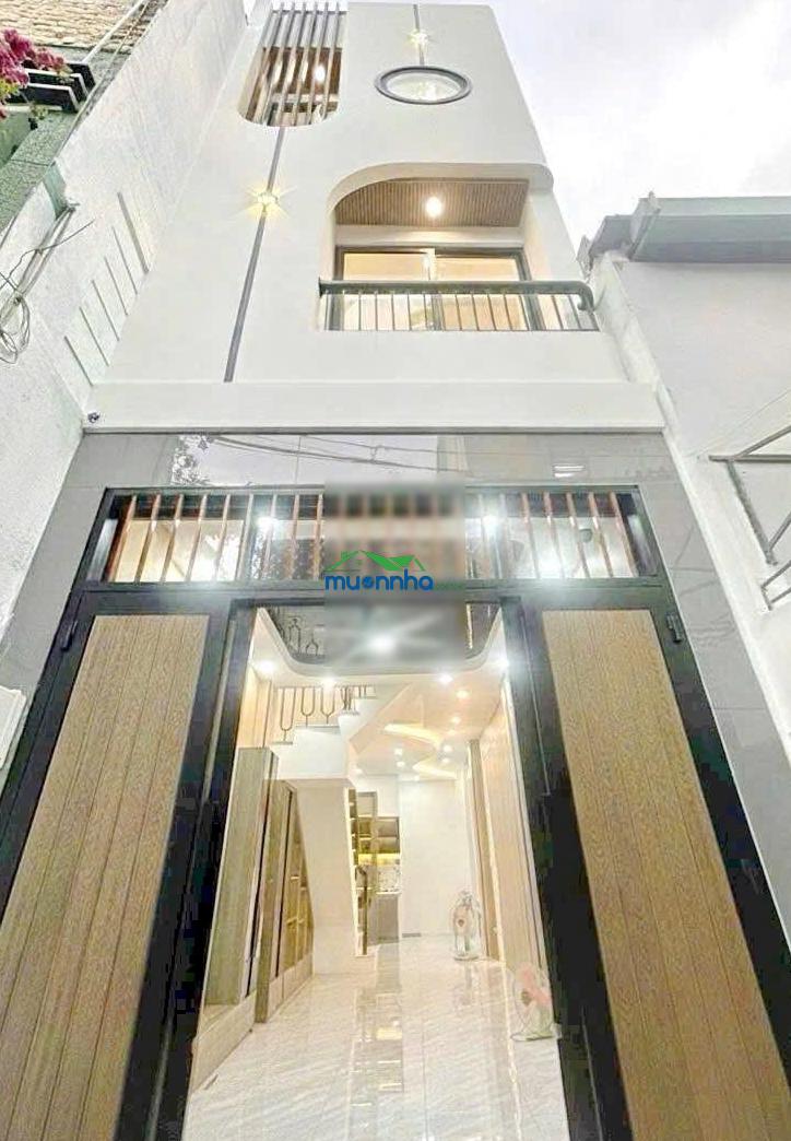 Nhà mới xây, 4 tầng, hẻm 4m, nở hậu - đường âu dương lân p3q8