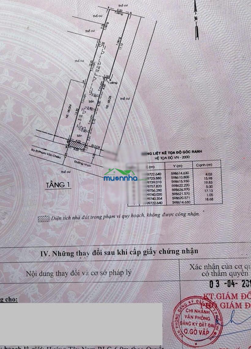 Bán nhà cấp 4 phạm văn chiêu, gò vấp 154,8m2, ngang 4,03m nở hậu 5m, phù hợp chdv, 11,5 tỷ - 2