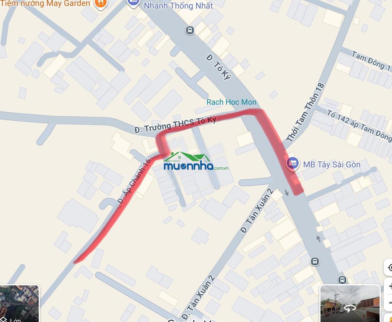 Bán lô đất 1.300m2 (đất ở 1.300m2, ngang 16m dài 82m) đường ấp chánh 16, tân xuân, hóc môn