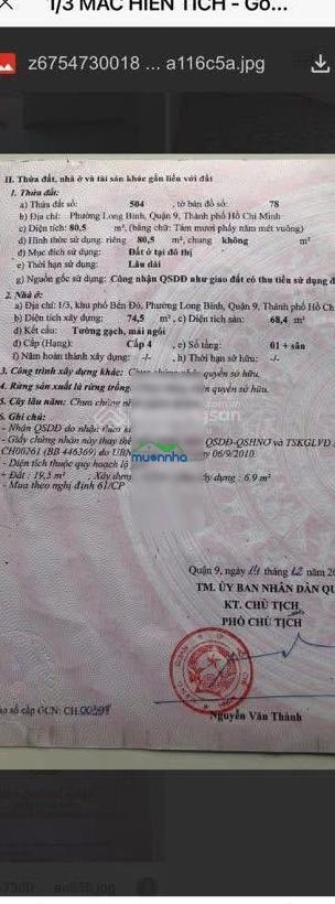 Bán nhà riêng, có 3 phòng trọ cho thuê tại mạc hiển tích, phường long bình, quận 9 cũ - 4