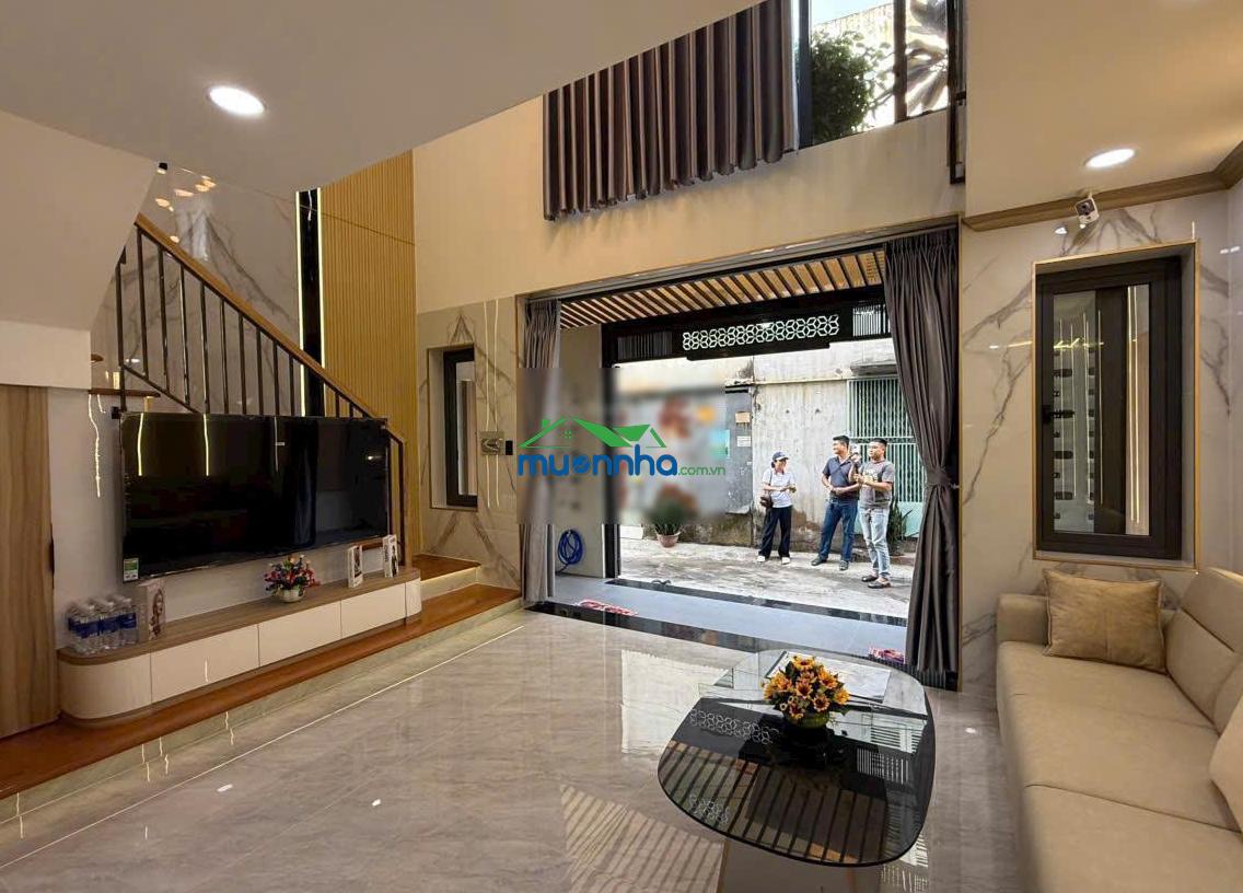 Hạ 1 tỷ nhà mới đẹp thang máy hxh nguyễn oanh p17 gv 5.8*8.5m kết cấu 4 tầng thang máy giá 8tỷ