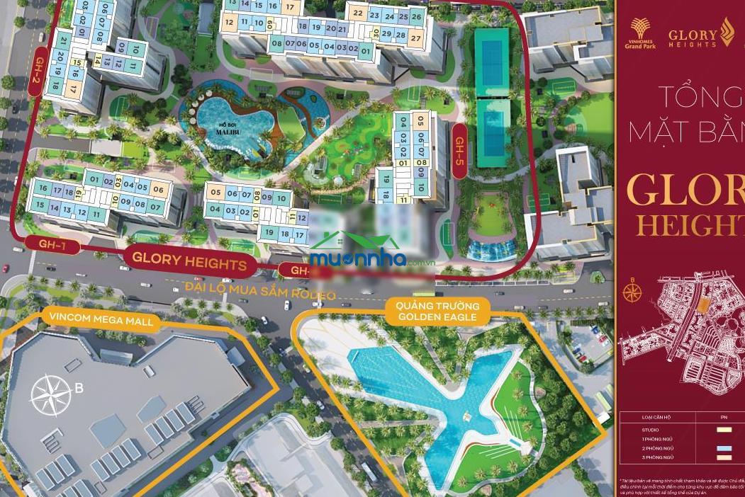 Bán căn hộ 1pn +, 1wc tại vinhomes grand park, giá siêu hời chỉ với 3,35 tỷ, 46m2 - 2