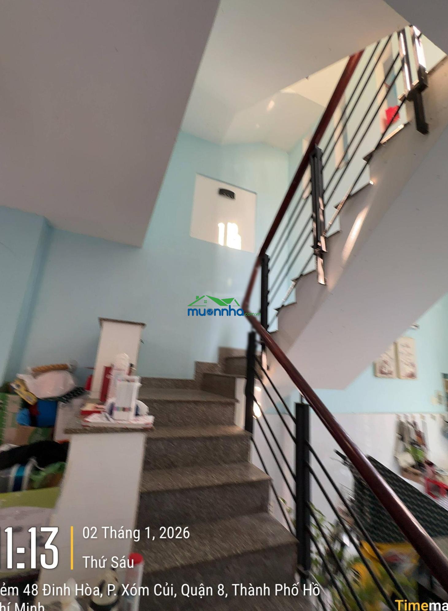 Nhà góc (3,9*12m) đường đinh hoà, p13, q8, nhà cách đường chính 30m shr hiện hữu! sát cầu chà và q5 - 2