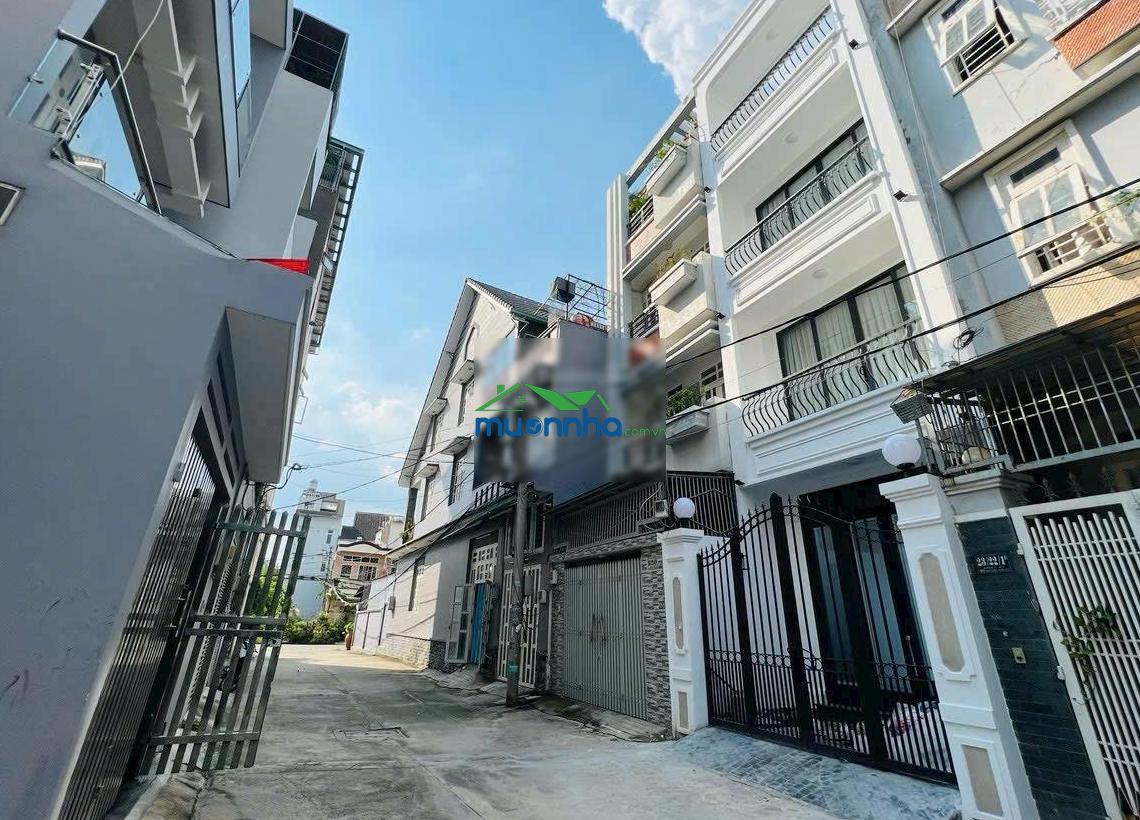 Hàng hiếm khu bên sông hbc, nhà 64m 4 tầng hẻm xe hơi né nhau, khu đồng bộ.