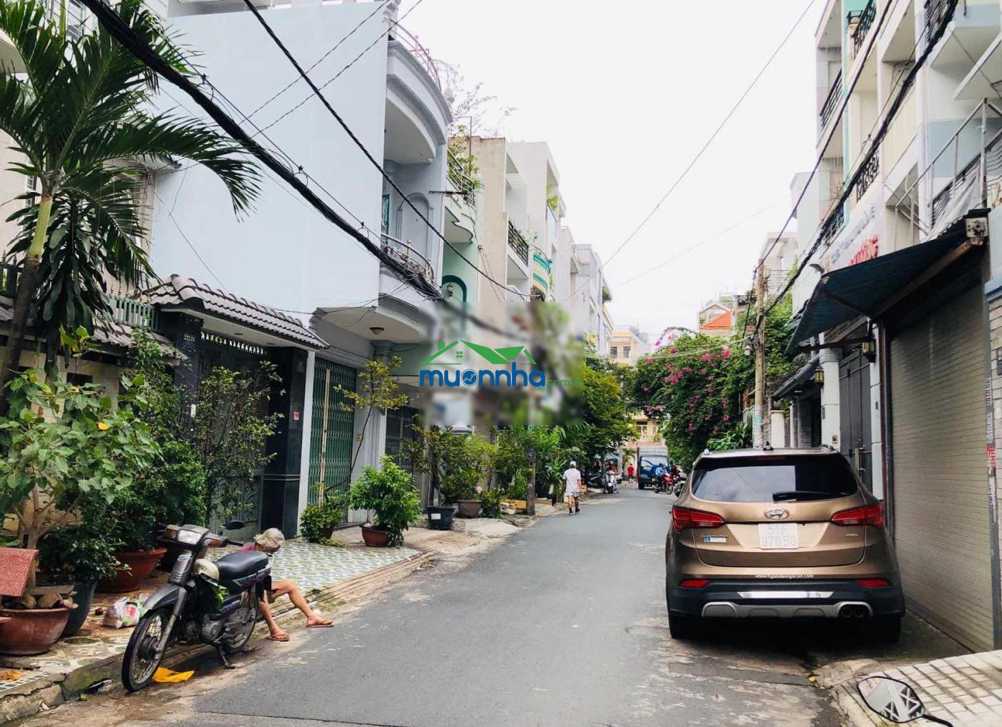 Bán nhà đường 8m bờ bao tân thắng (4m x 17m) nhà 1 trệt 3 lầu
