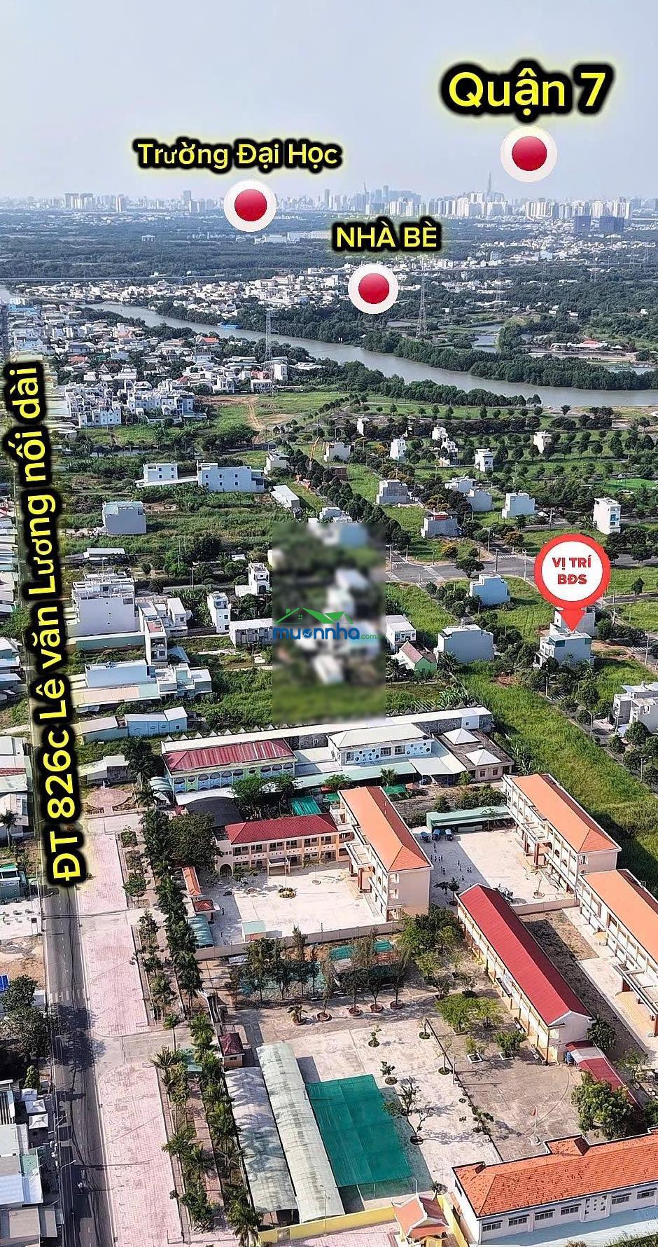 Nhà mới xây sổ hồng riêng đg lê văn lương nối dài qua long hậu cách nhà bè 500m