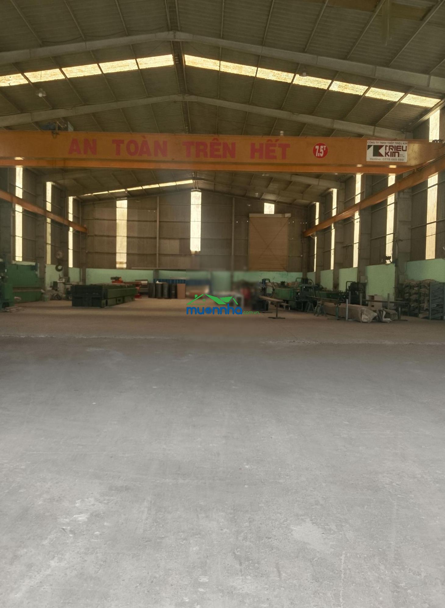 Cho thuê nhà xưởng dĩ an bình dương, dt 1500m², giá 95tr/tháng