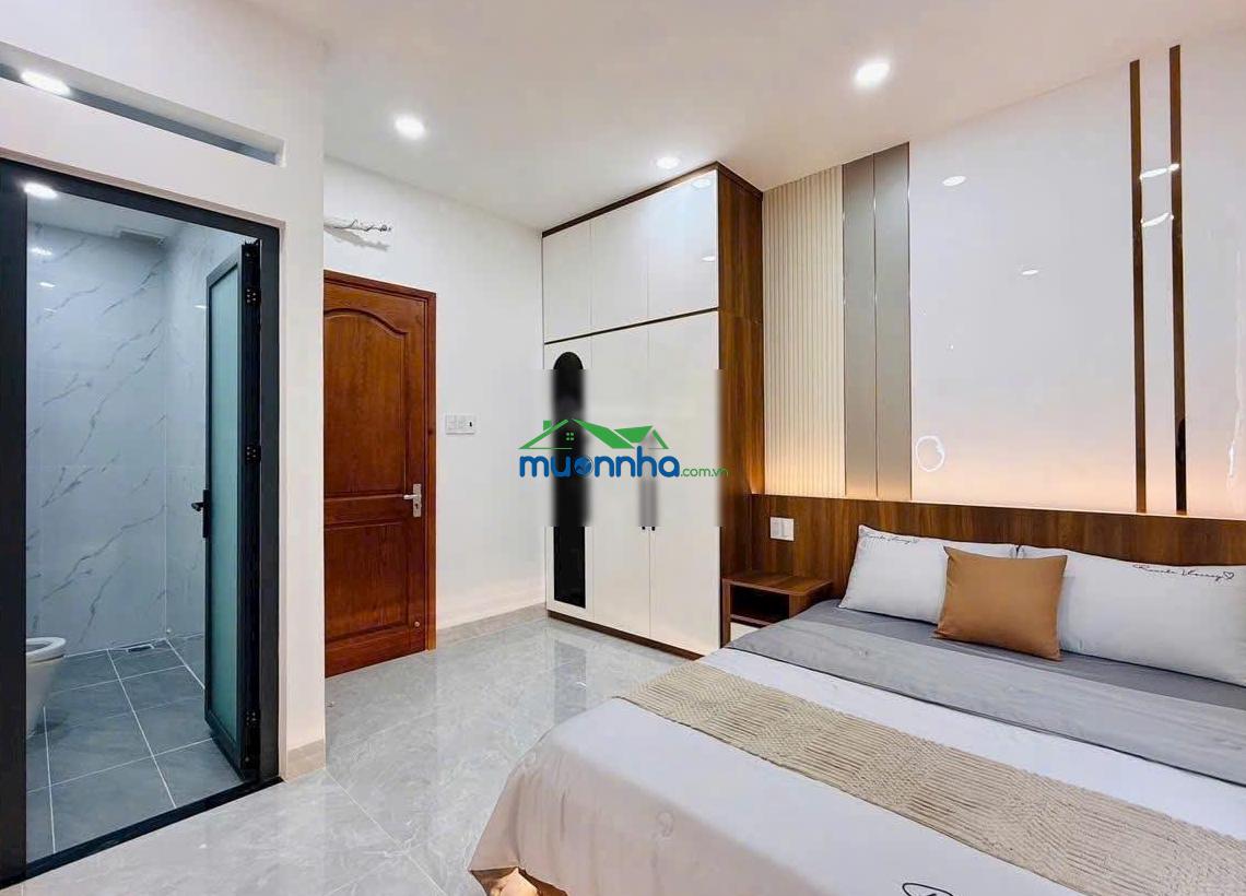 Nhà 51.2m phan văn trị, bình thạnh giá 2 tỷ 350. xây 1 trệt 3 lầu, gần chợ. hẻm 5m, sổ riêng