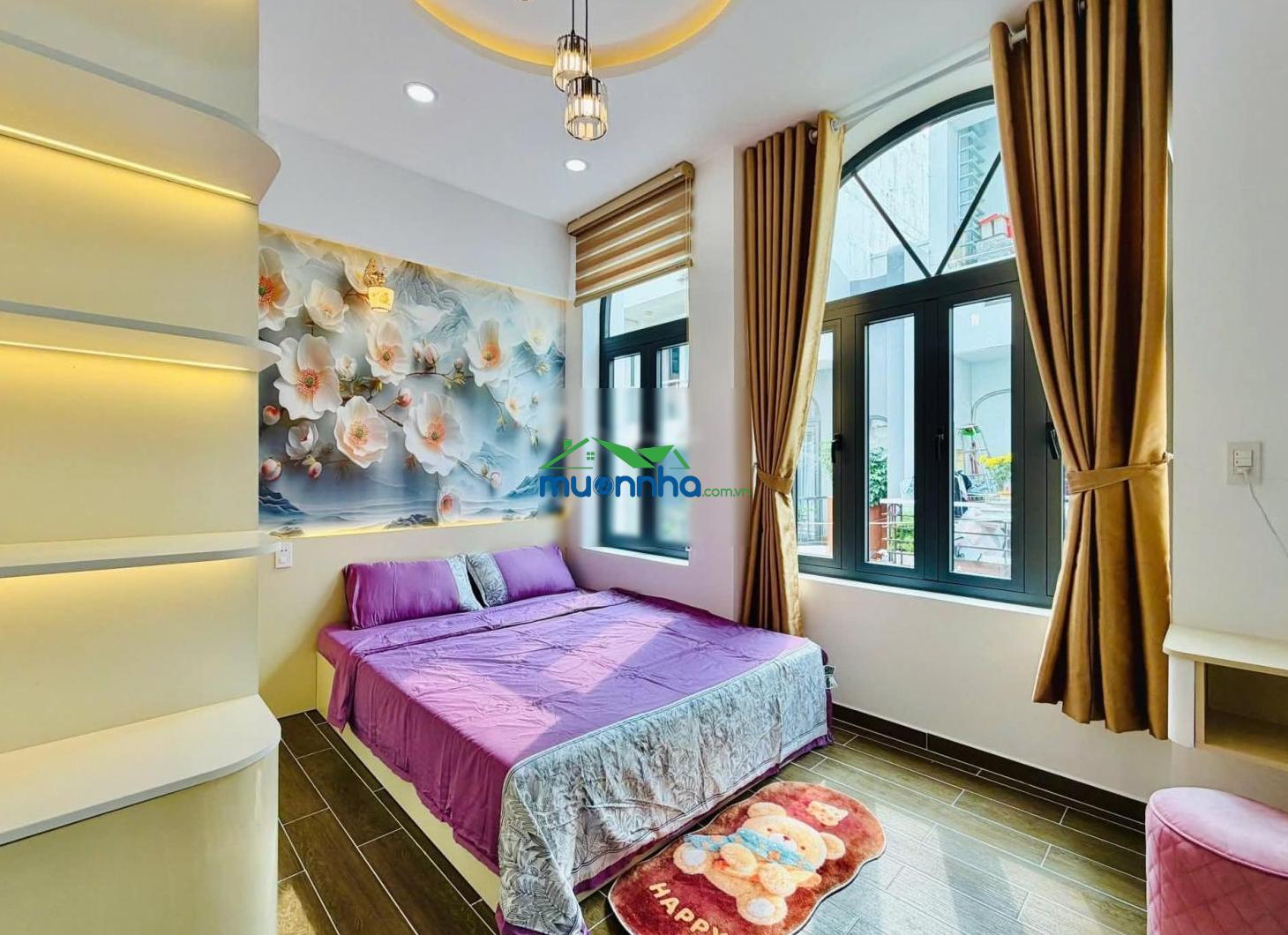 Hơn 6 tỷ hẻm xe hơi 4m trệt 2 lầu có 4 phòng ngủ gần công viên làng hoa quang trung vào đều được - 3