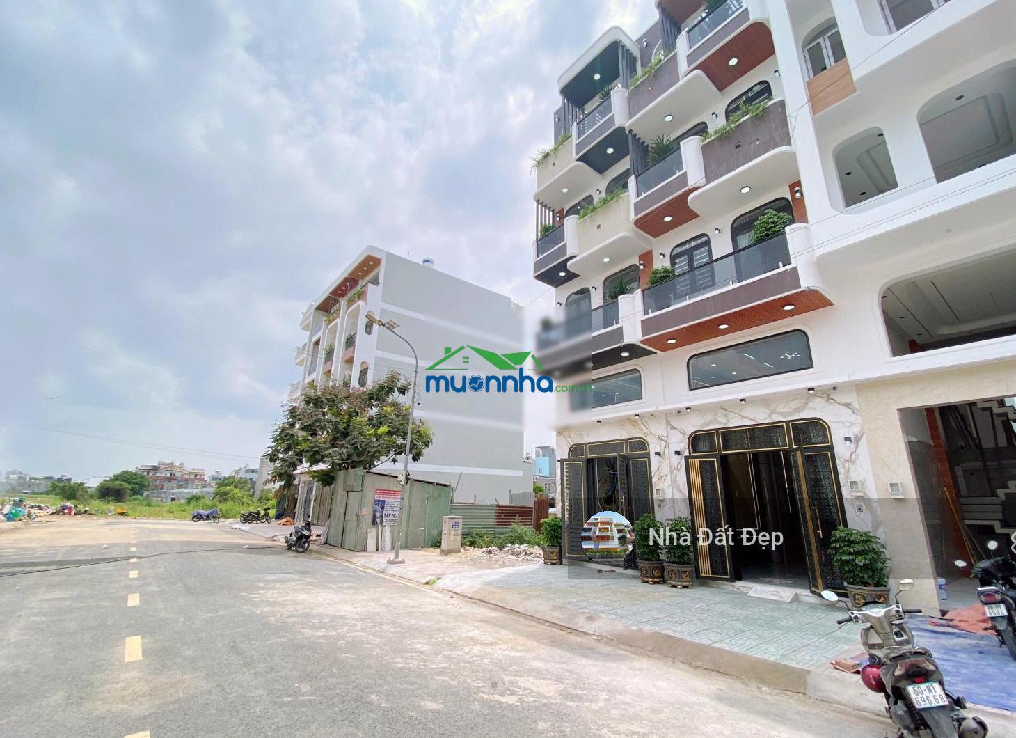 Nhà mới khu đồng bộ cao cấp 5 tấm đường nhựa đẹp 20m có vỉa hè full nội thất 4x15m đường hương lộ 2 - 3