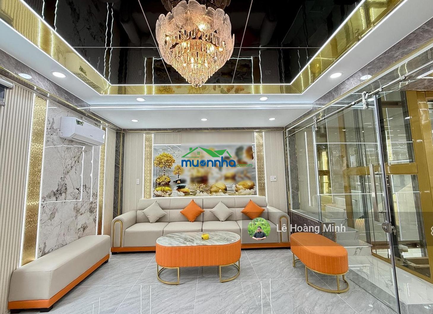 Siêu phẩm ngang 5.5m xây 4 tầng thang máy hẻm rộng 14m thông khu vip tch 10