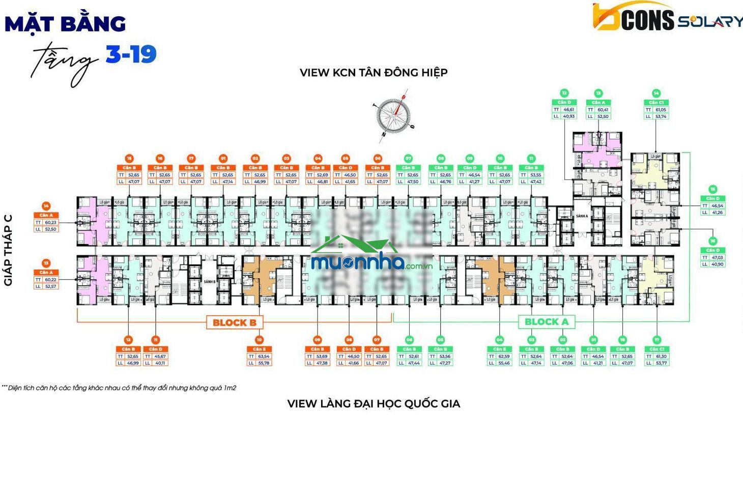 Bán căn hộ bcons solary, dt: 46m2 giá 1,65 tỷ, vốn tự có 20%, hỗ trợ vay ngân hàng 80%