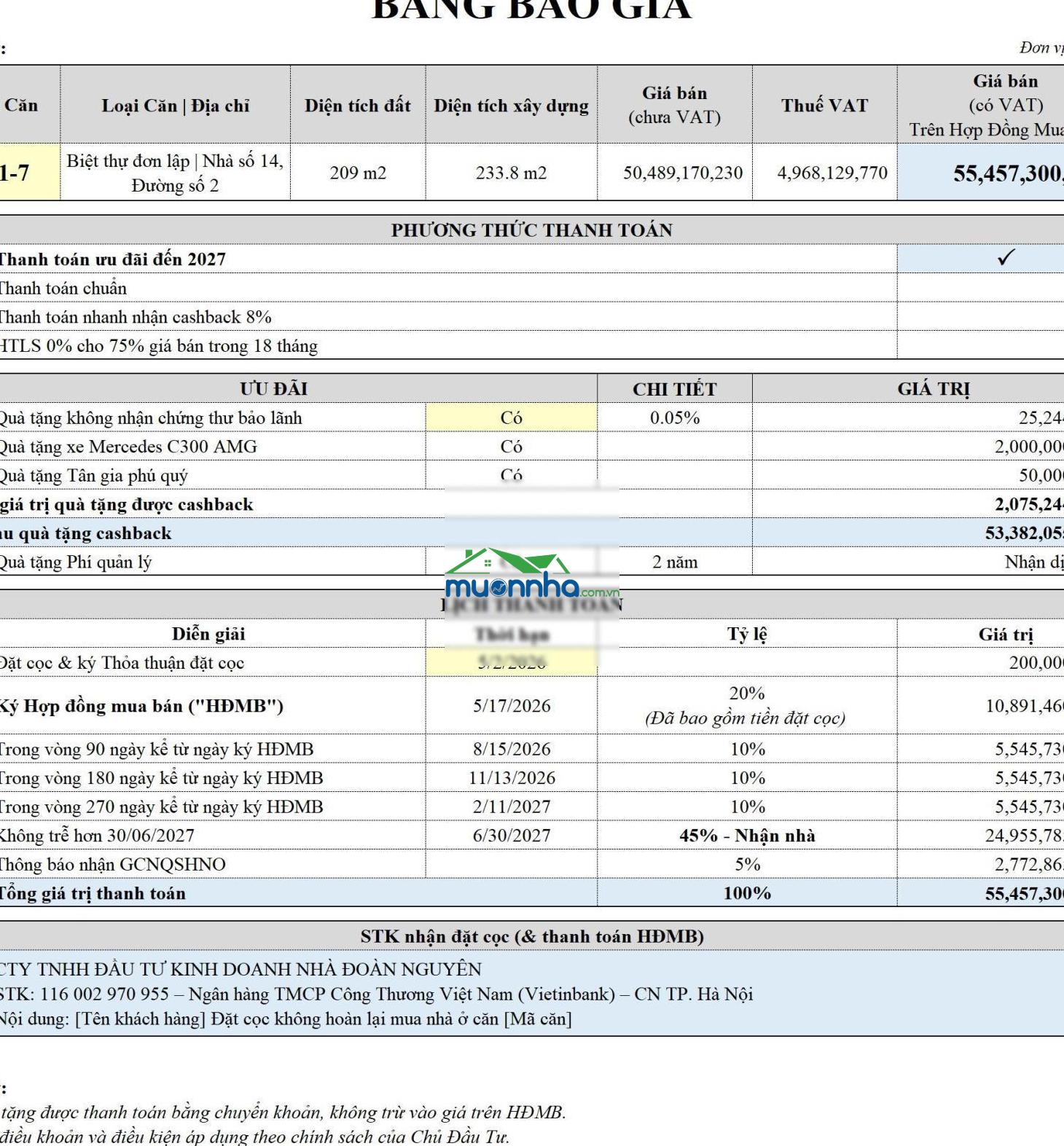 Gladia: biệt thự đơn lập góc 2 mặt tiền thoáng. dt 209 m2, thiết kế 1 trệt 2 lầu. giá rẻ nhất tt