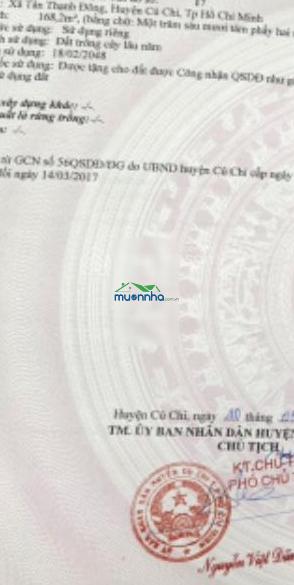 Bán nhà riêng 168m2, 2,5 tỷ tại tân thạnh đông, huyện củ chi, hồ chí minh, giá tốt, uy tín