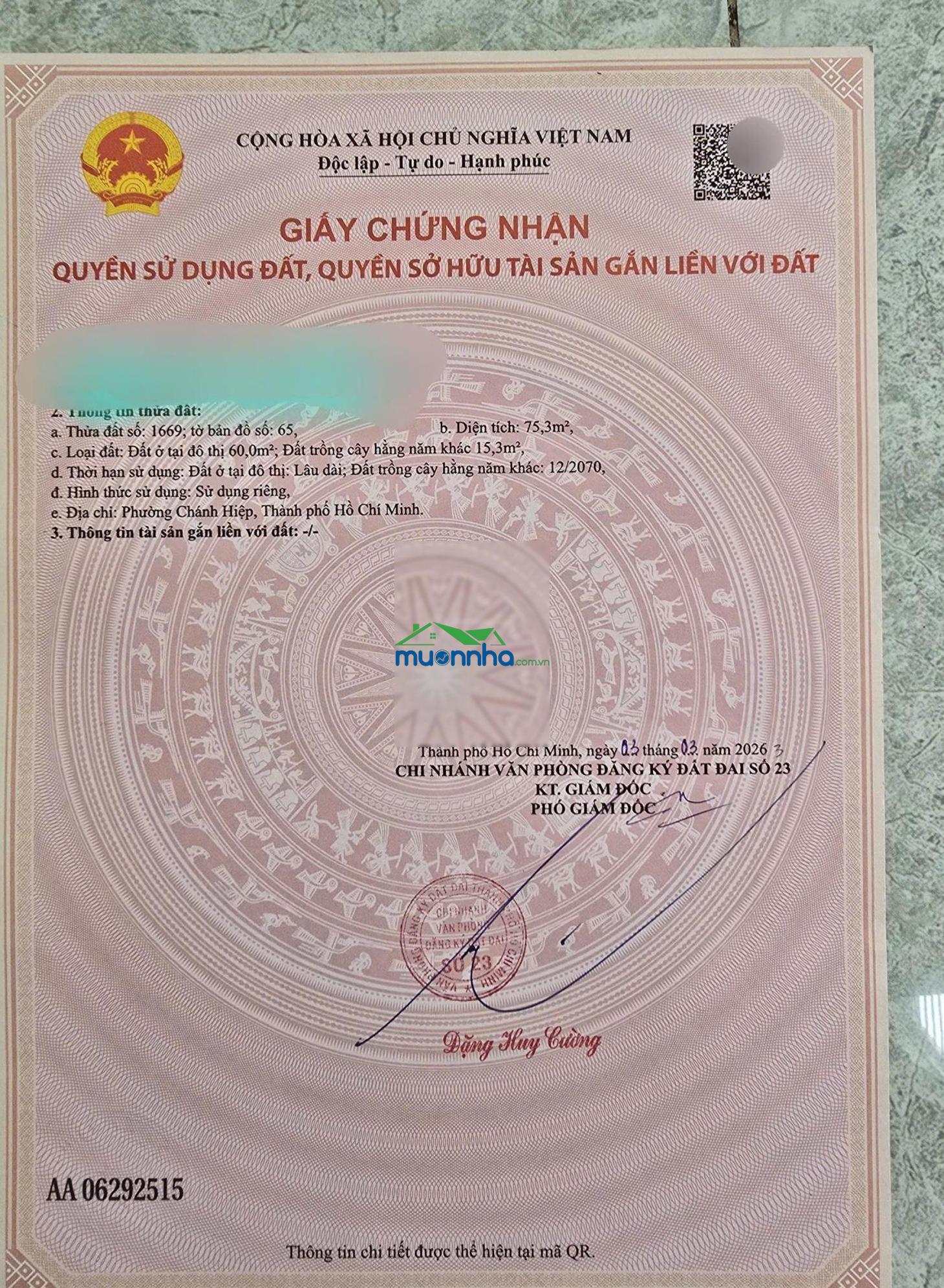 Định hoà - mặt tiền kinh doanh dx071 giá chỉ 1tỷ950tr nhựa 8m thông - dt: 4.1x19m thổ cư 60m2 - 2