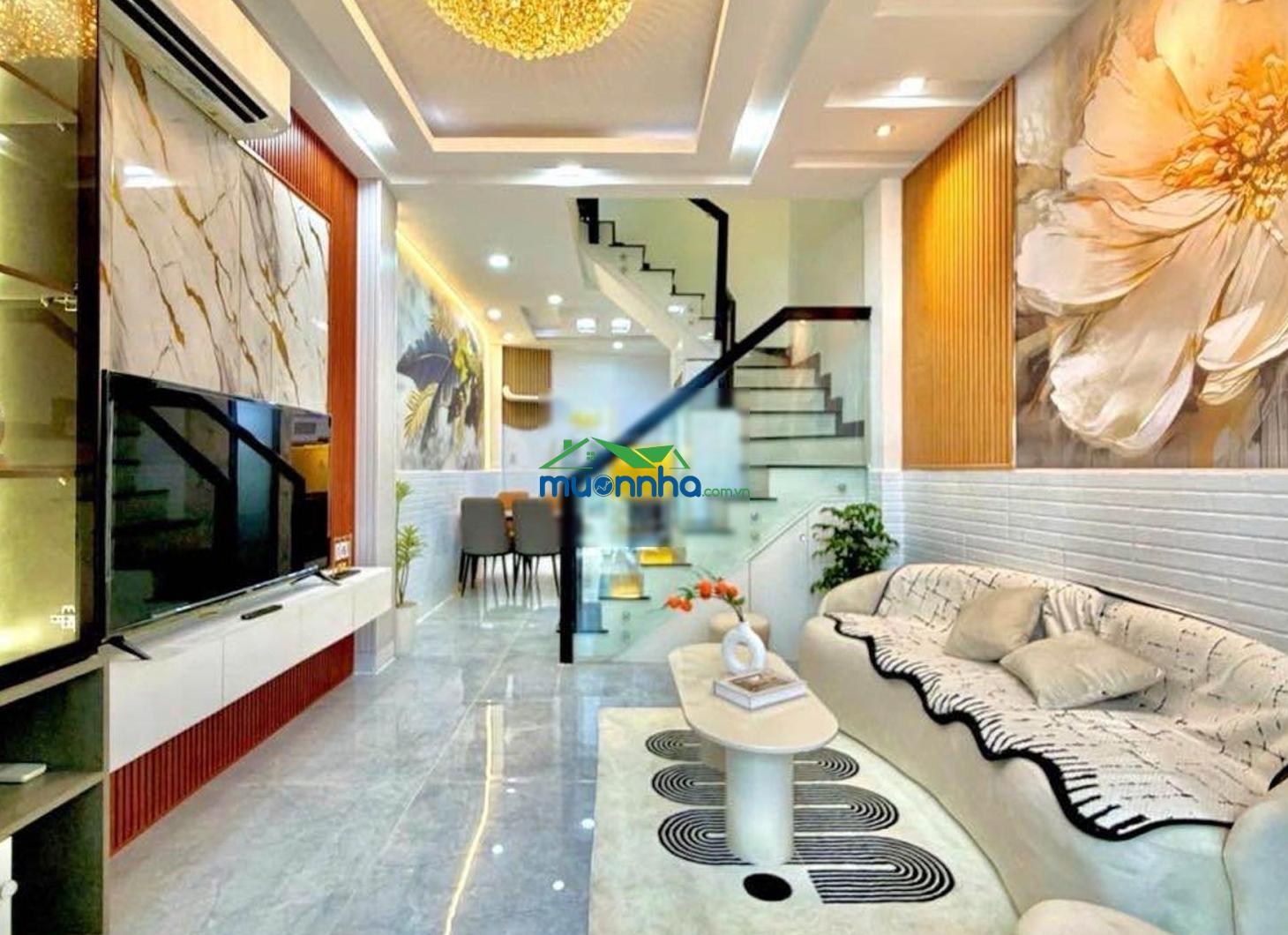 Hạ 200tr, hẻm thông phan văn trị, tăng bạt hổ, 4 tầng (5pn), dtsd: 140m2, full nt, có sân để xe - 3