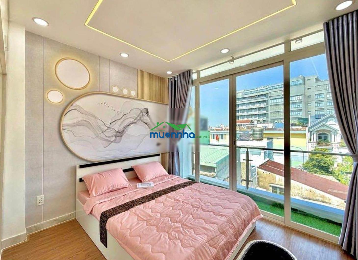 Hạ 200tr, hẻm thông phan văn trị, tăng bạt hổ, 4 tầng (5pn), dtsd: 140m2, full nt, có sân để xe