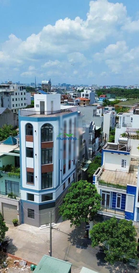 Chdv - nhà góc 2mt 1 lửng 3 lầu 8 phòng hẻm thông 8m vườn lài - gần cầu sắt an phú đông. 5m x 12m