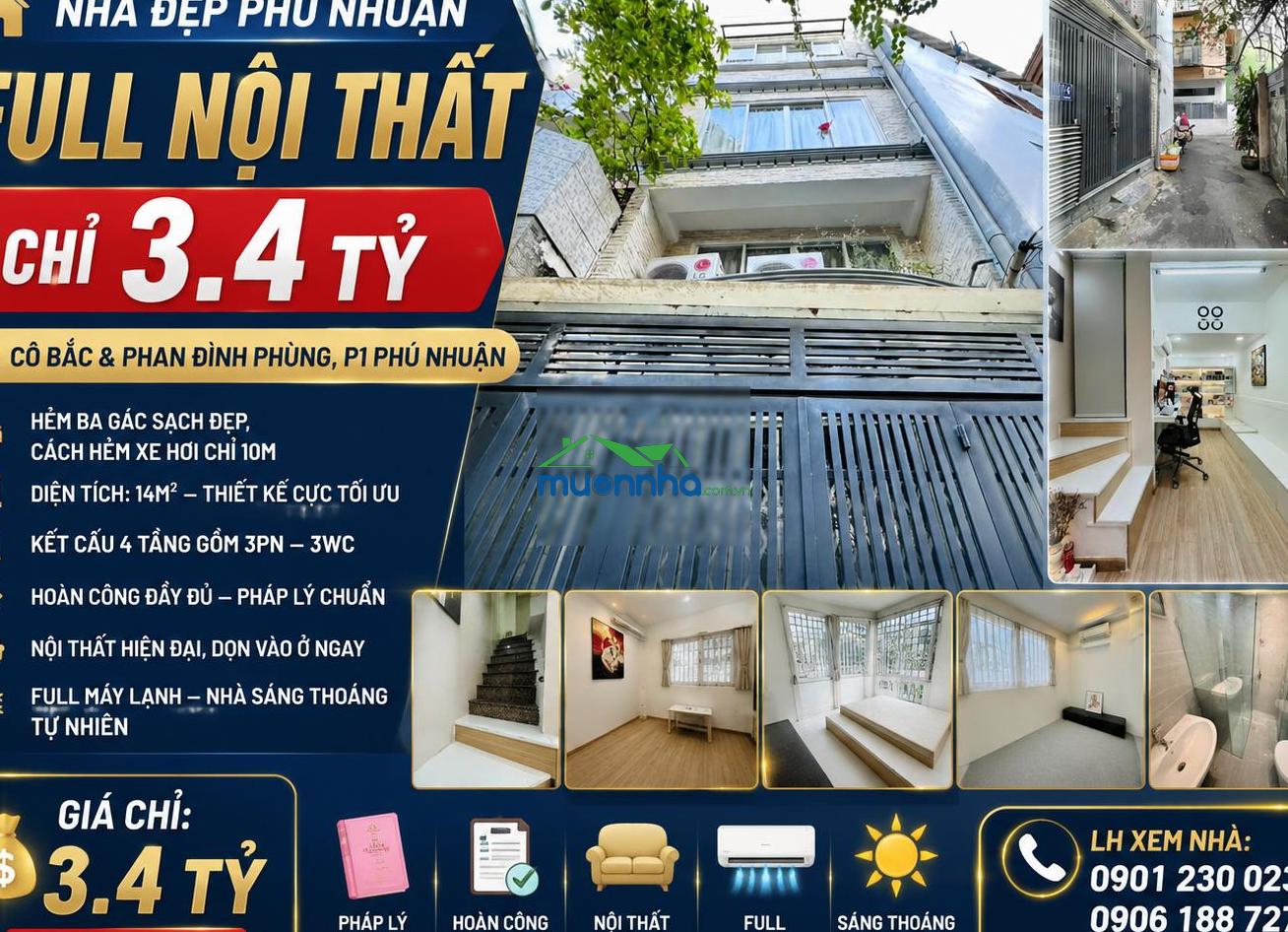 Nhà đẹp 4 tầng phú nhuận 3pn 3wc chỉ 3.4 tỷ - 2