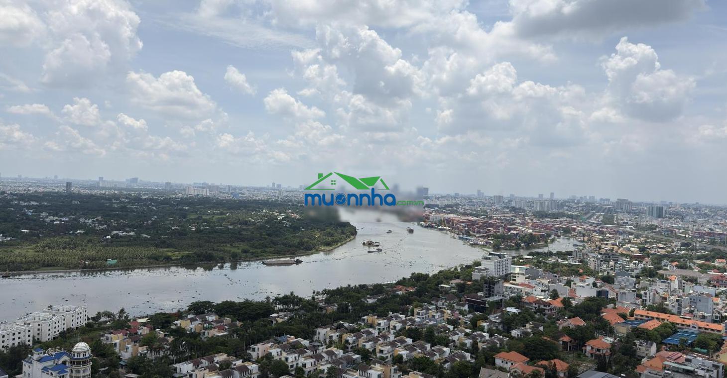 Cho thuê căn 3 phòng ngủ view sông, full nội thất, 50 triệu/tháng