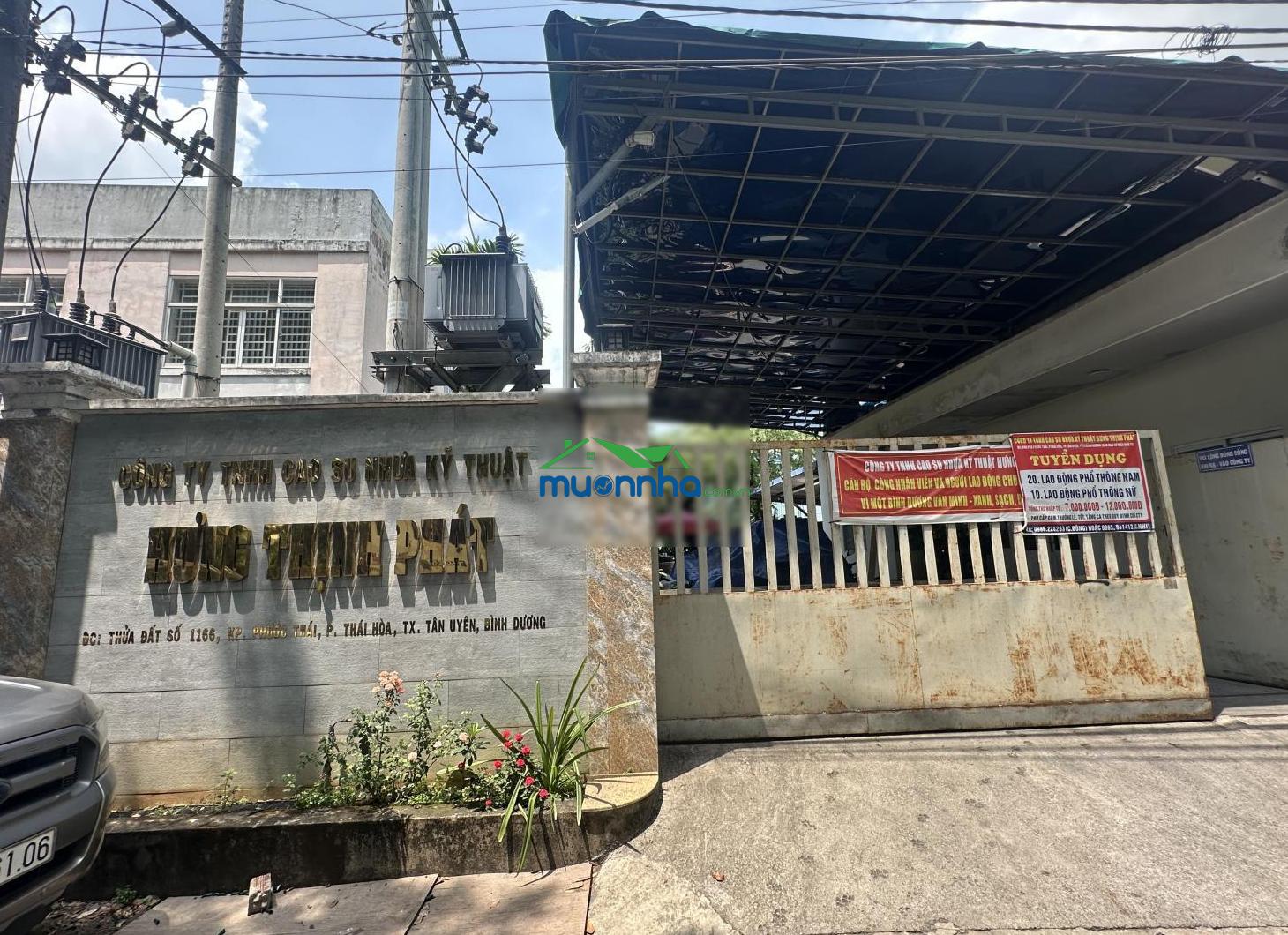Bán kho, nhà xưởng tại đt 747b, p. tân khánh, hcm (p. thái hoà, tp. tân uyên) 1272 m2, 16x80met