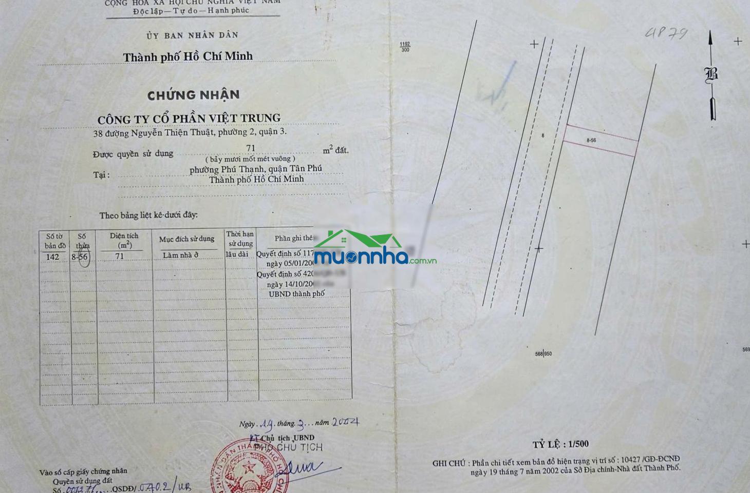 Chính chủ cần bán lô đất vị trí đẹp tại phường phú thạnh, quận tân phú, tp hcm hẻm xe hơi 10m - 3