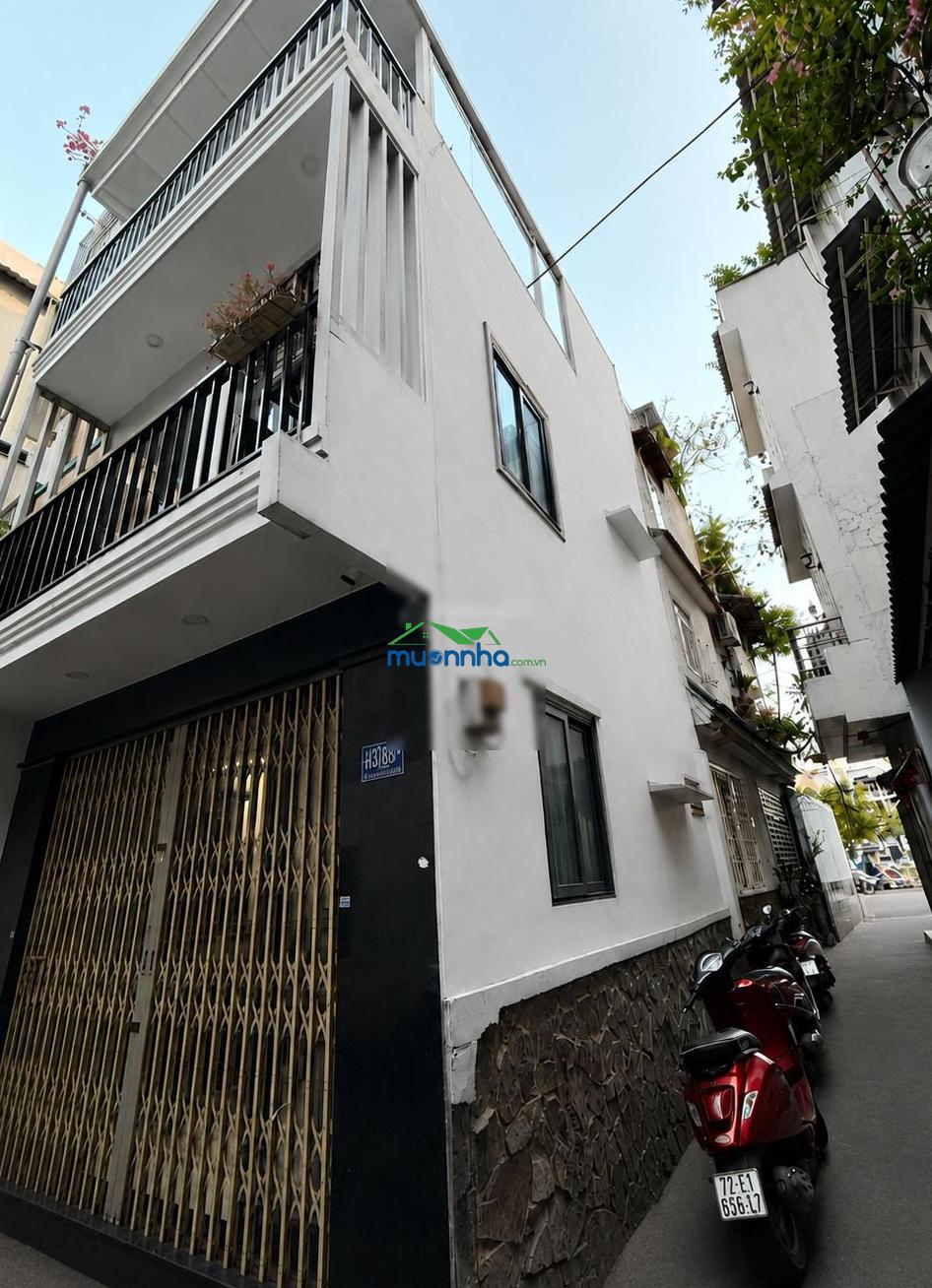 Lê văn sỹ q.3 - mặt tiền cách vài căn - ngang đẹp 4m - 3 tầng - hẻm thông, gần coopmart nhiêu lộc - 4
