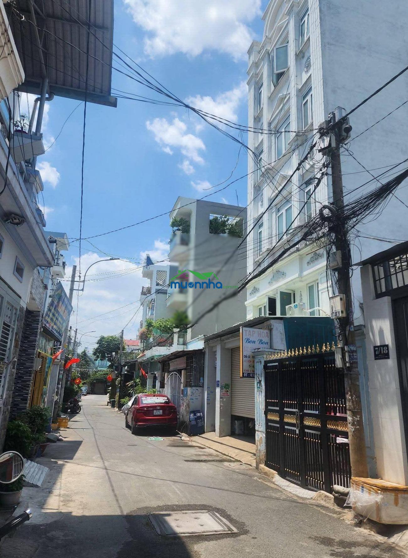 Hẻm xe hơi thông, trương thị hoa, tân thới hiệp. chỉ 7,8 tỷ. dt 5m x 21m. đuôi nhà nở chữ l