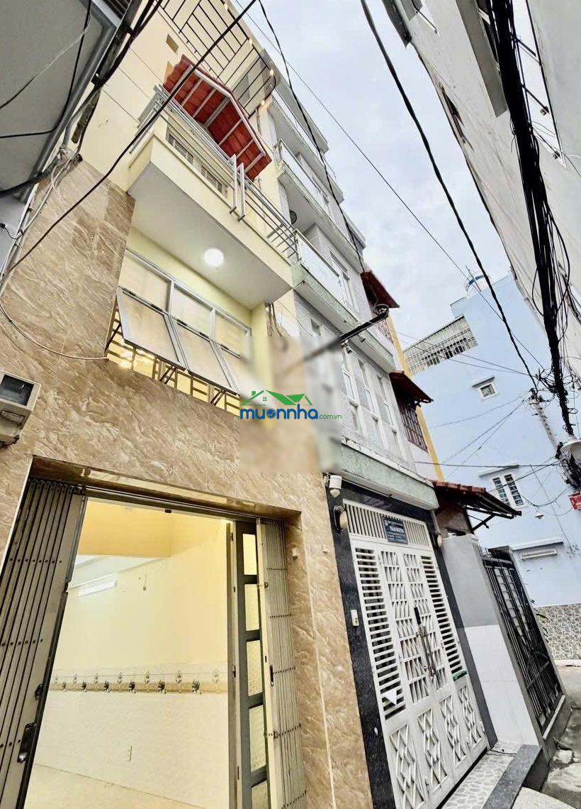 Nhà phú nhuận hẻm oto, 4 lầu đúc bê tông, 3 phòng ngủ, 4wc