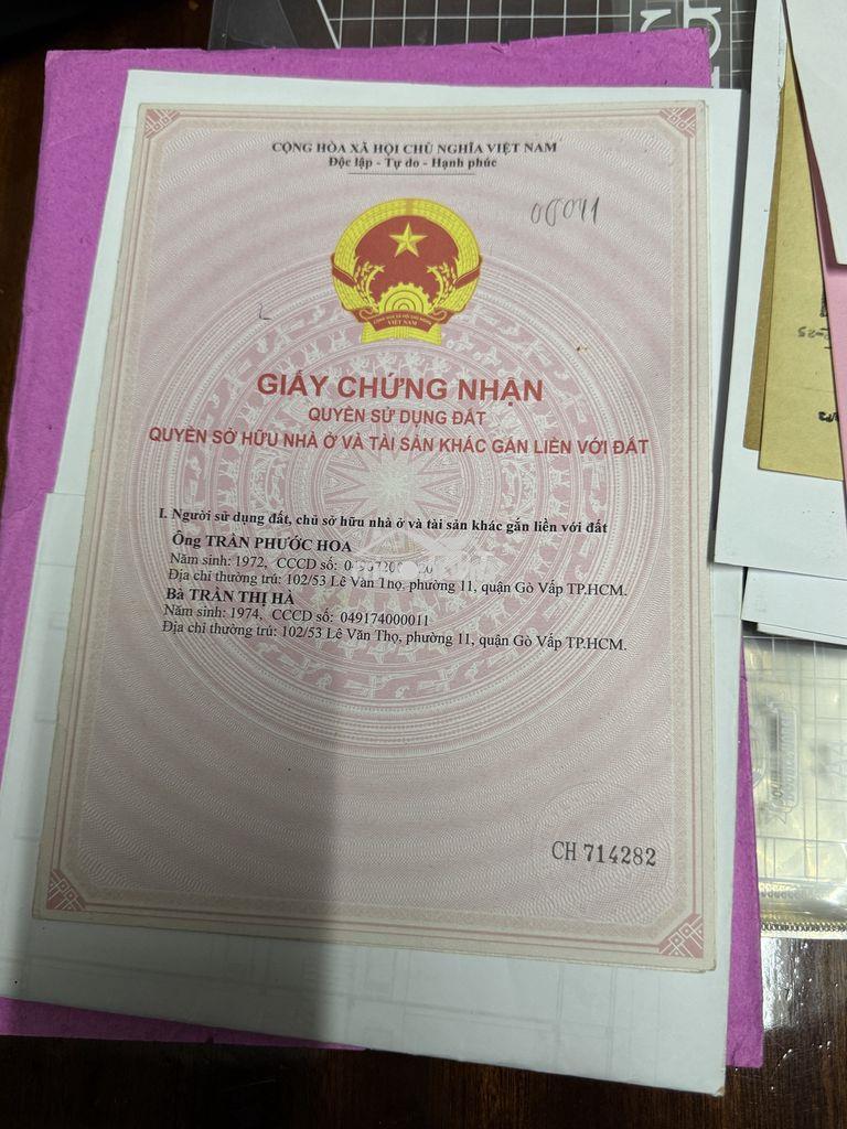 Bán nhà quận gò vấp