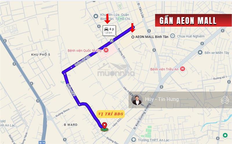 Góc 2 mặt đường – hẻm xe hơi 574 kinh dương vương – 7.5 x 10m, 5.9 tỷ.