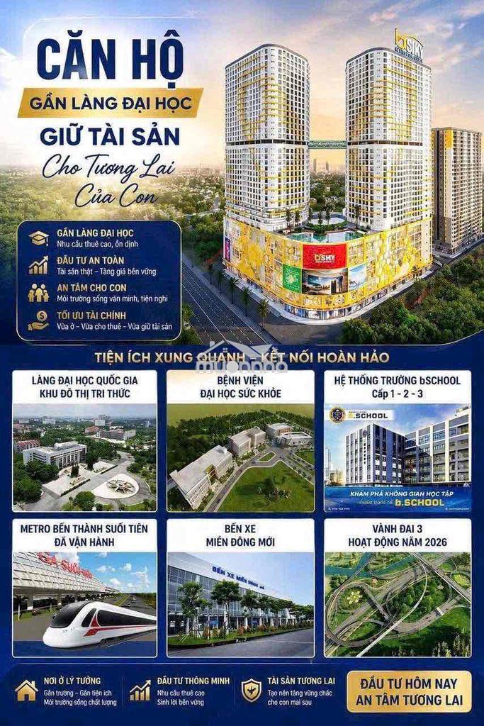 Căn hộ 43,8m2 1pn đ. thống nhất, p đông hoà, tphcm