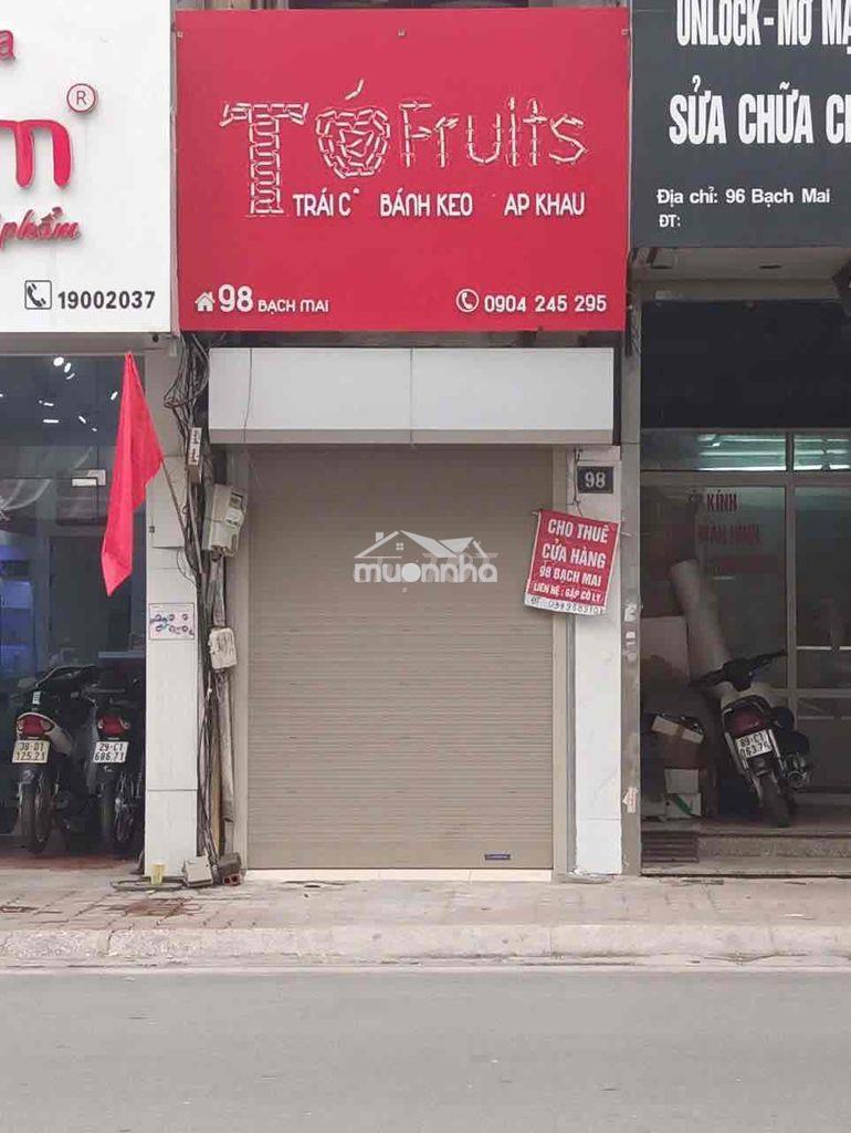 Cho thuê cửa hàng 98 phố bạch mai