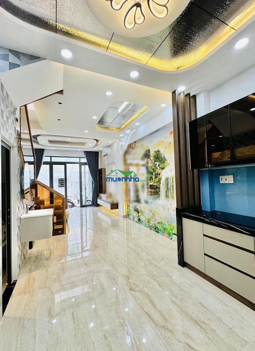 Hẻm khuông việt - cách mặt tiền 1 căn - 4,3x16,5m - 3pn 4wc - nhà mới xây xong - hoàn công đủ - 3