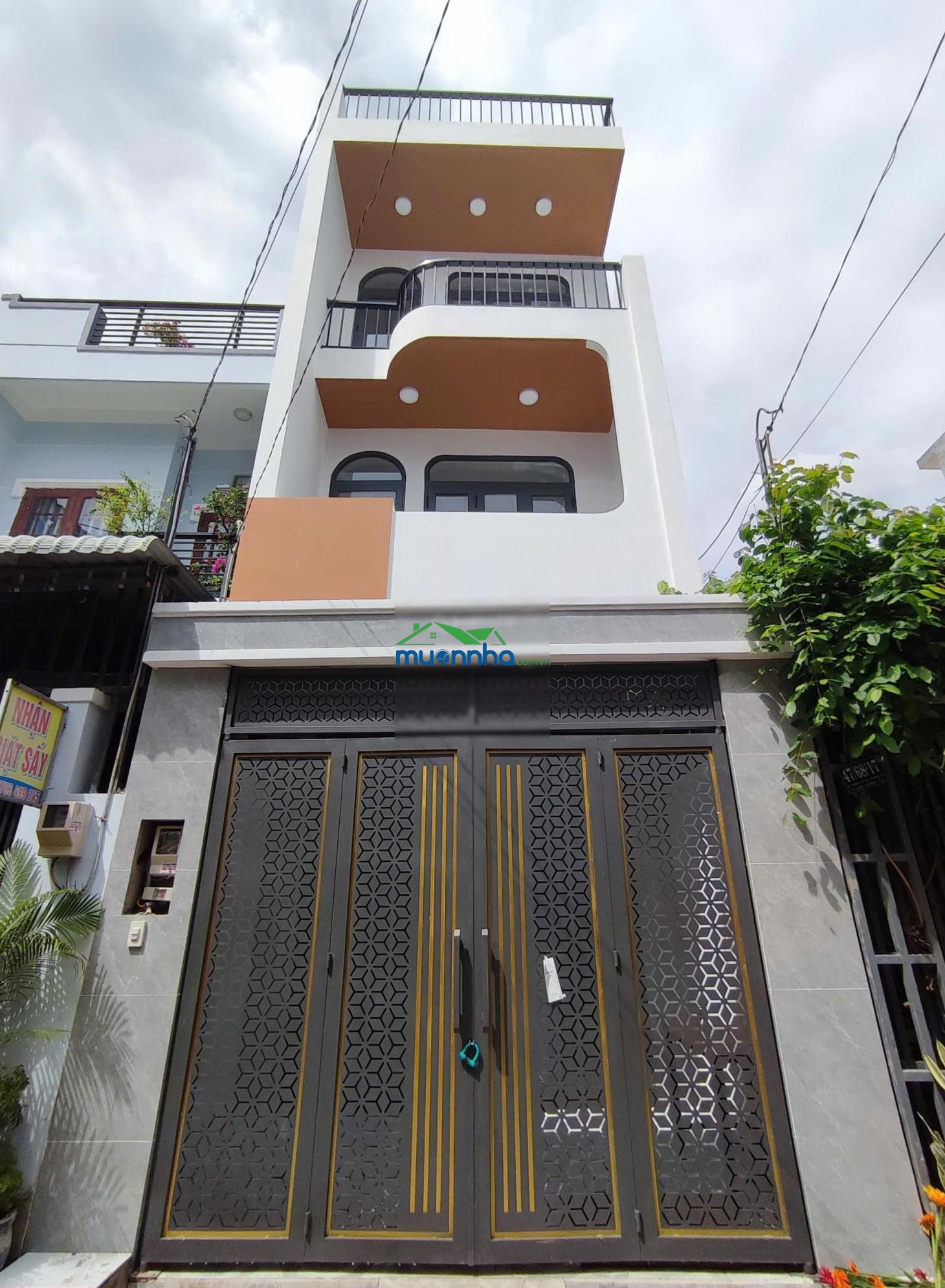 Nhà mới 4 tầng trường lưu - gần chợ long trường - 56m2 - hẻm xe hơi 6m - sổ riêng hoàn công