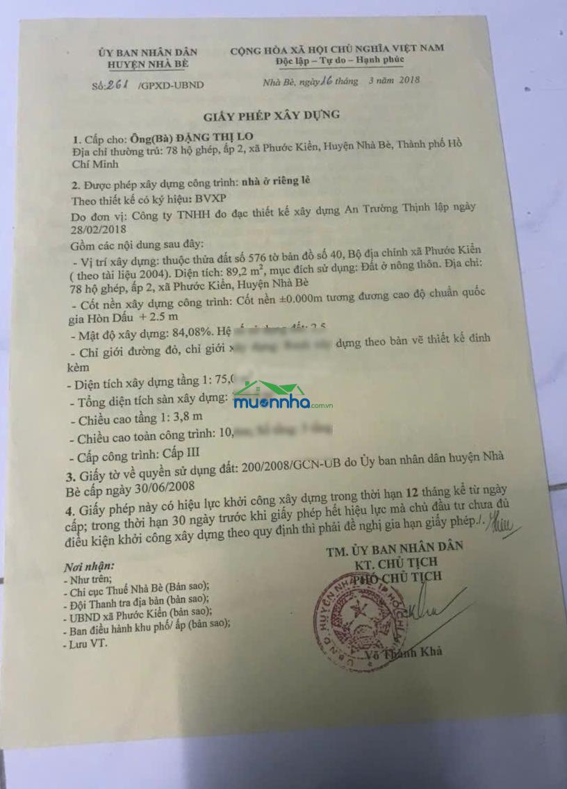 Bán nhà 4 pn, công nhận 89,2m2, 4,5m*16m - giá 5,8 tỷ - phước kiểng đường lê văn lương - 0938 300 *** - 4