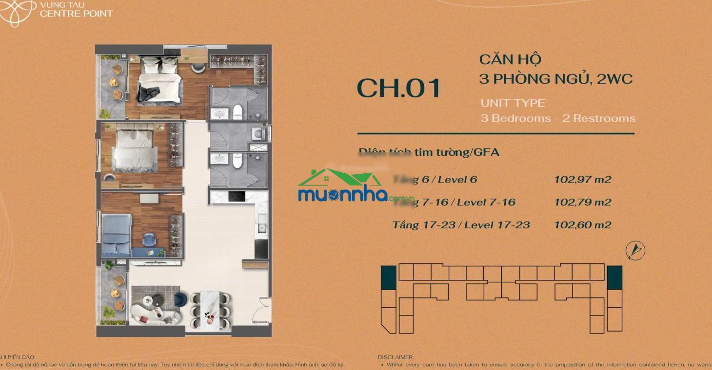 Một căn 3pn2wc cực đẹp mà giá cực tốt hiện tại với tầm view đẹp nhất vtcp