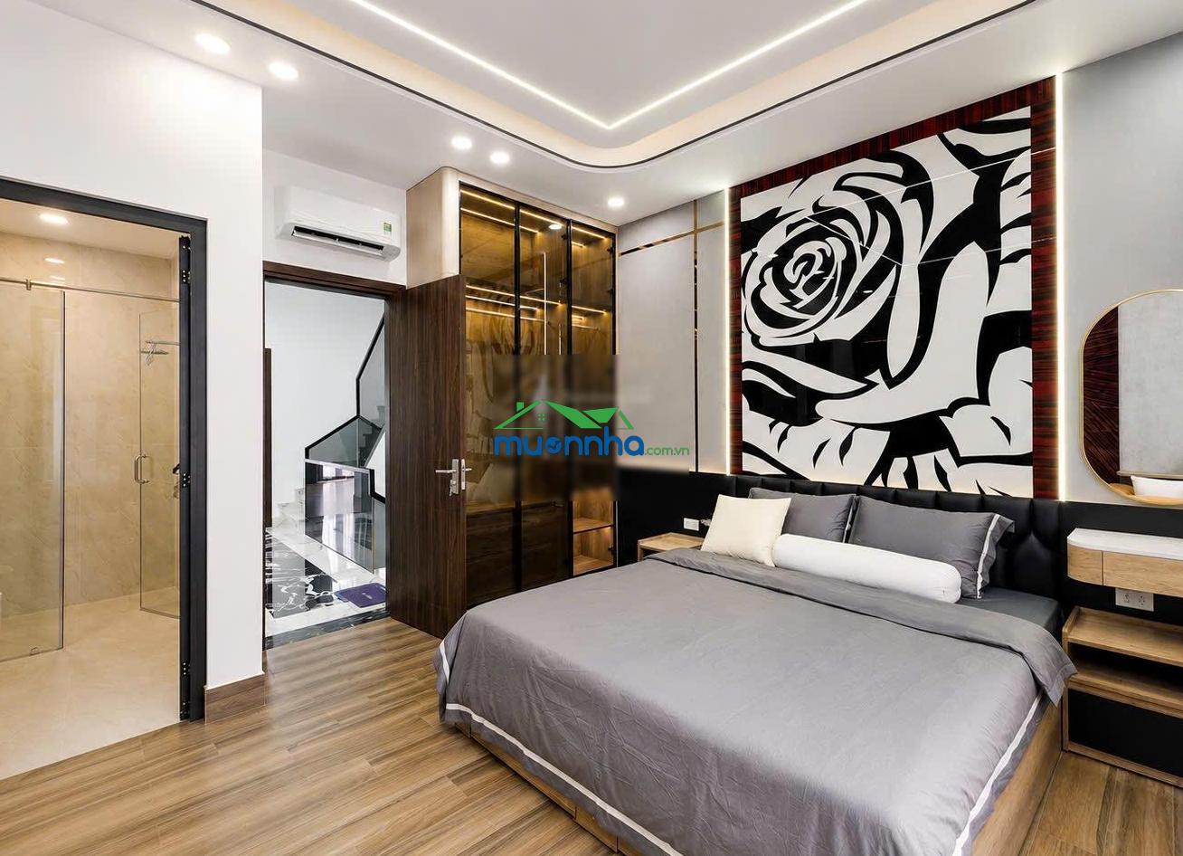 Nhà đẹp đào tông nguyên, gara ô tô, full nội thất - 3