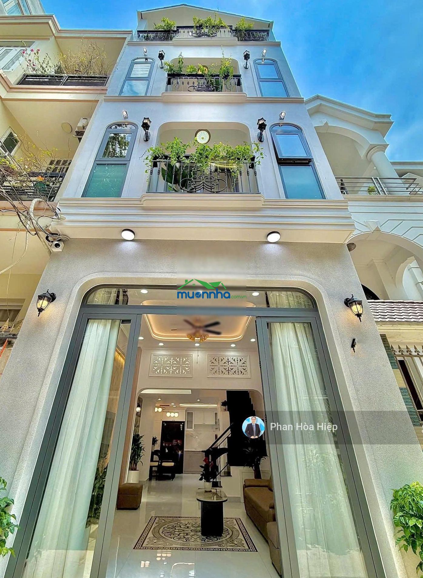 Nhà mới hẻm xe hơi xóm vôi, 40m², 4 tầng 4pn 5wc, gần mặt tiền, bx chợ lớn, tiện kinh doanh