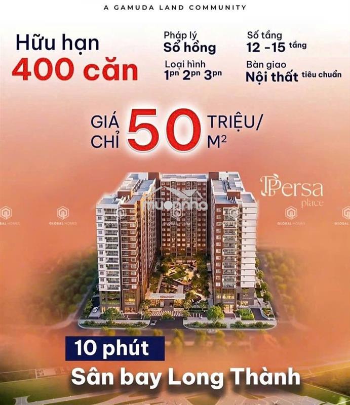 Mở bán đợt 1 căn hộ persa palace ngay sân bay long thành giá chỉ 50tr