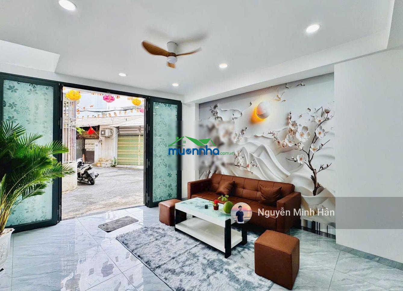 Nhà mới cạnh bờ sông vàm thuật, hxh 26 trần bá giao p5 4x11m cn 41m² 5l 6pn giảm giá còn 7,65 tỷ tl
