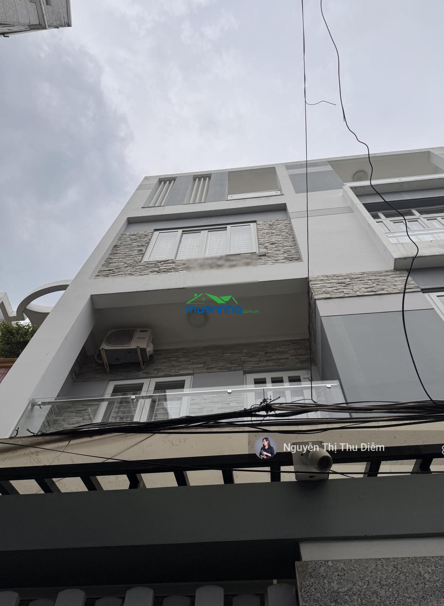 Nhà đẹp 4 tầng - 97m (5.5m x 15m ) - nở hậu 6.4m - sát mặt tiền - 5pn - full nội thất - 3