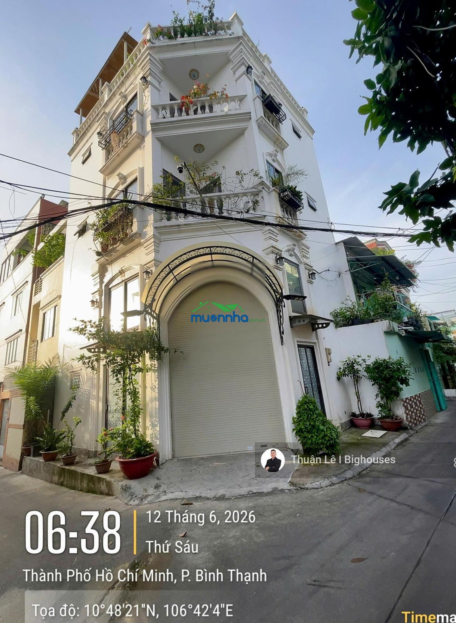 Hẻm 8m. bán căn góc 2 mặt tiền huỳnh đình hai thông bùi đình tuý. ngang lớn (9m x 8m) nhà 4tầng/5pn - 3