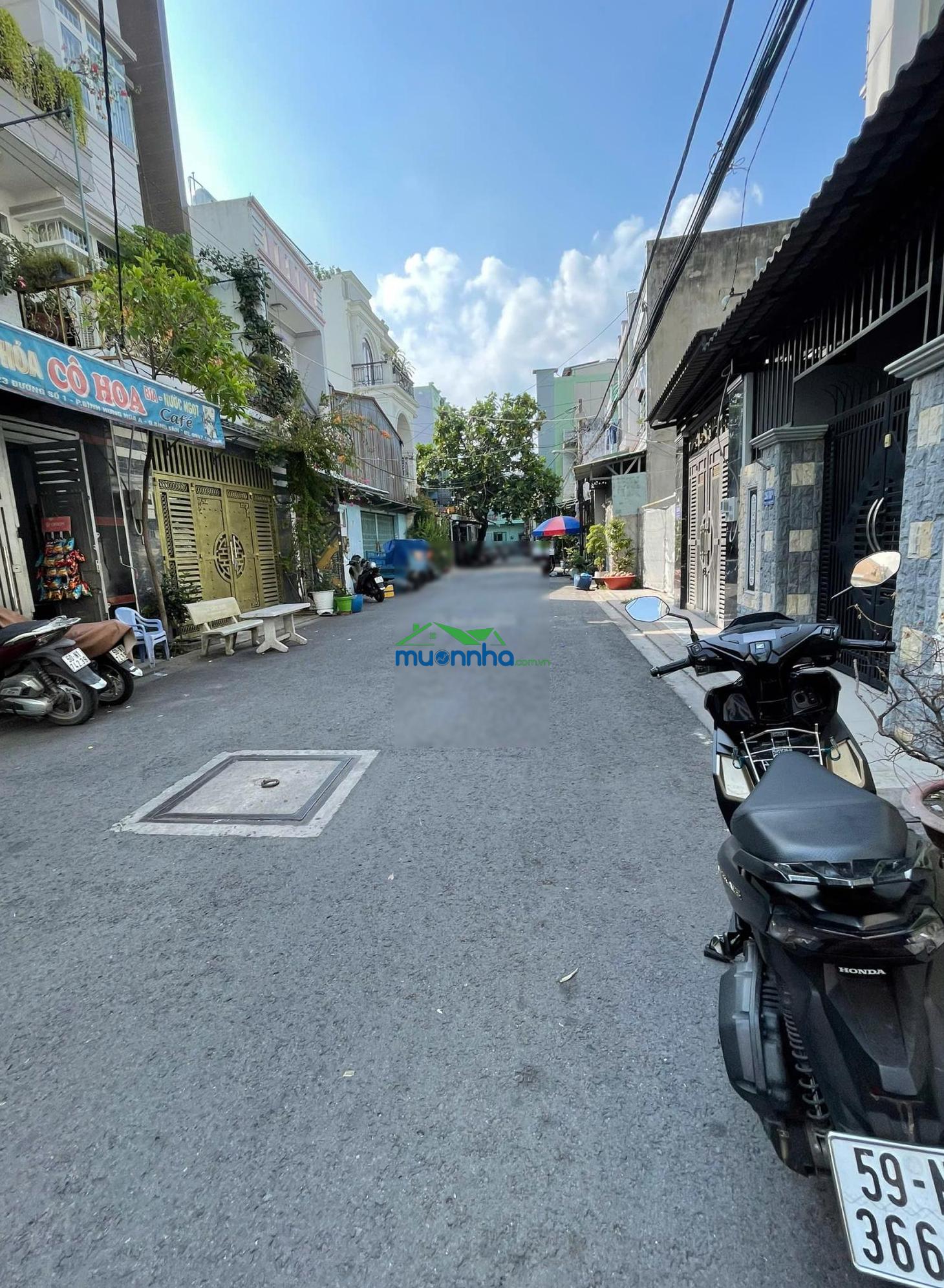 Nhà đường số 1 bình long 4x17m nở hậu 5m gác lửng hẻm 8m giá 6.7 tỷ bớt lộc